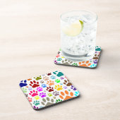 犬カラフルの足が一面に印刷 コースター (右側)