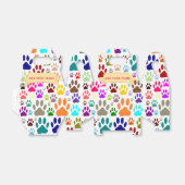 犬カラフルの足が一面に印刷 フェイバーボックス (折り畳みなし)