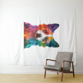 犬カラフルの タペストリー (インサイチュ(横))