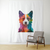 犬カラフルの タペストリー (インサイチュ)