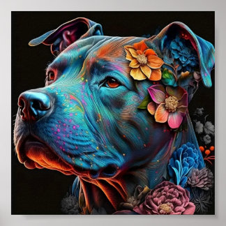 犬カラフル壁ポスター ポスター