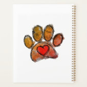 犬カラフル恋人スケッチ水彩 プランナー手帳 (裏面)