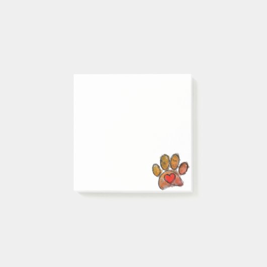 犬カラフル恋人スケッチ水彩 ポストイット (正面)