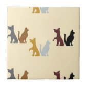 犬カラフル猫型 タイル (正面)