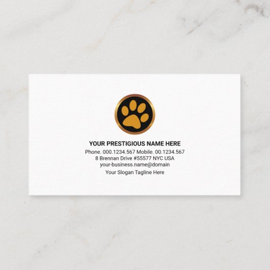 犬カラフル猫鳥ペットケア 名刺 (裏面)