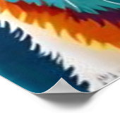 犬カラフル顔接写 ポスター (角)