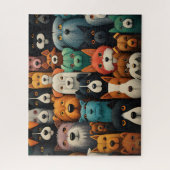 犬カラフル顔 ジグソーパズル (縦)