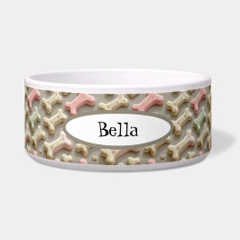 犬カラフル骨パターン ボウル