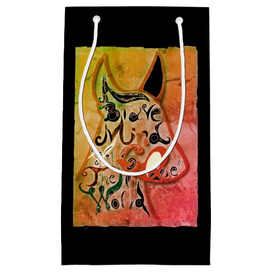 犬カラフル：勇敢な心が世界を征服する スモールペーパーバッグ (正面)