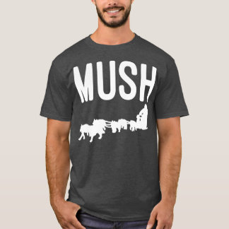 犬キノコのプルオーバーのための犬ぞりチームとマッシュ Tシャツ