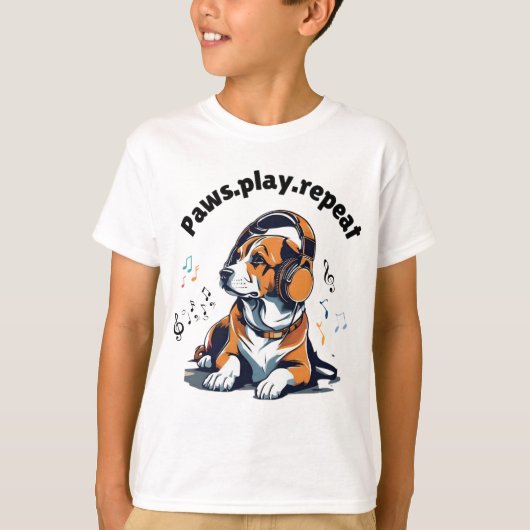 犬クラシックと音楽愛好家のためのデザイン Tシャツ (正面)