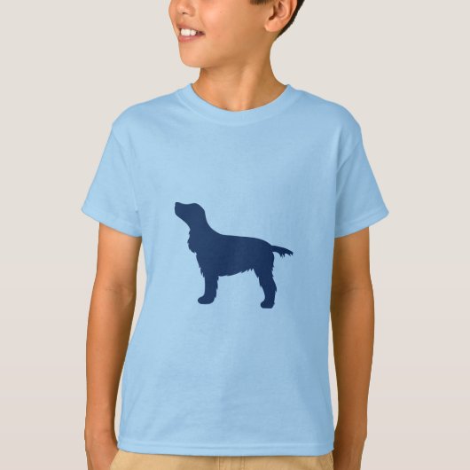 犬クラシックTシャツの子供用シルエット Tシャツ (正面)