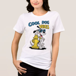犬クールのバイブおもしろいス – 漫画の犬のTシャツ トライブレンドTシャツ