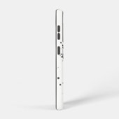 犬クールのヘッドフォンかわいいペット白黒インク SAMSUNG GALAXYケース (右側面)