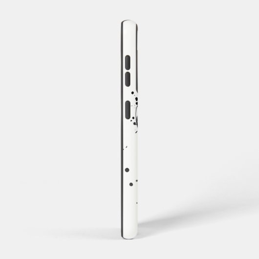 犬クールのヘッドフォンかわいいペット白黒インク SAMSUNG GALAXYケース (右側面)