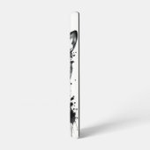 犬クールのヘッドフォンかわいいペット白黒インク SAMSUNG GALAXYケース (左側面)