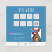 犬クールグルーミングトレンディー及びスタイリッシュロイヤリティ スクエア名刺 (裏面)