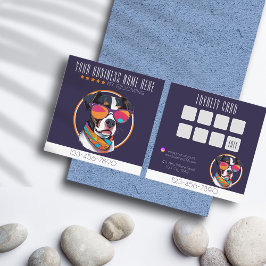 犬クールグルーミングトレンディー及びスタイリッシュロイヤリティ スクエア名刺