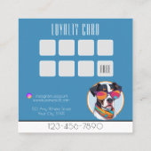 犬クールグルーミングトレンディー及びスタイリッシュロイヤリティ スクエア名刺 (裏面)