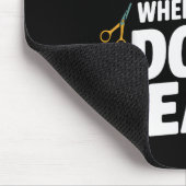 犬クールトリマーアー男性へトウィメンドッググルーミングPe マウスパッド (コーナー)