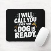 犬クールトリマーアー男性へトウィメンドッググルーミングPe マウスパッド (マウス)