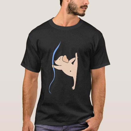 犬グラフィック体操体操Acrobat曲芸 Tシャツ (正面)