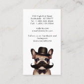 犬グルーミングかわいいブフランスのルドッグ 名刺 (裏面)