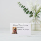 犬グルーミングアポイントメントリマインダーカード 予約カード (スタンド正面)