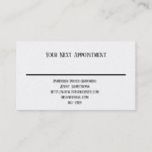 犬グルーミングアポイントメントリマインダーカード 予約カード (裏面)