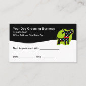犬グルーミングアポイントメント名刺 予約カード (正面)