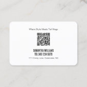 🐾犬グルーミングカスタムQR 名刺 (裏面)