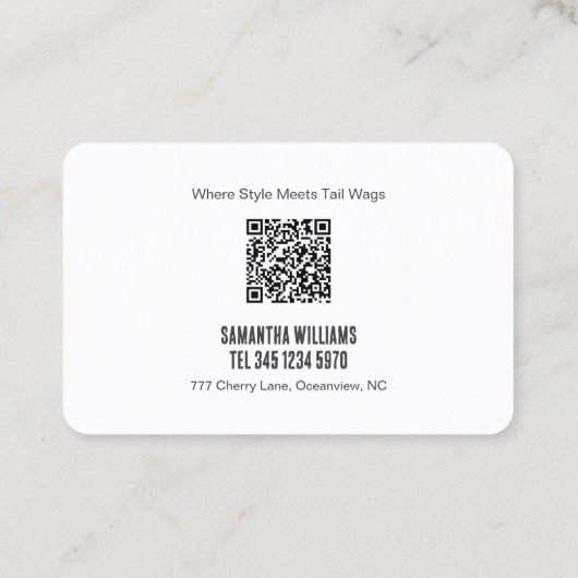 🐾犬グルーミングカスタムQR 名刺 (裏面)