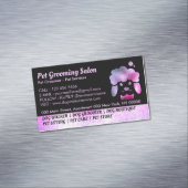 犬グルーミングサロンパープルバススパ マグネット名刺 (インサイチュ)