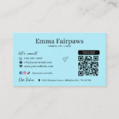 犬グルーミングサロンペットケア 名刺 (裏面)