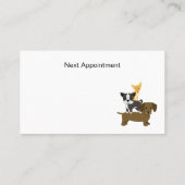 犬グルーミングサロン及びアポイントメント 名刺 (裏面)