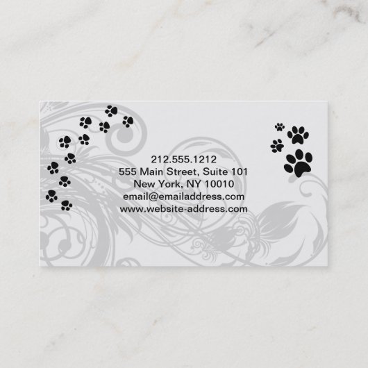 犬グルーミングサロン名刺 名刺 (裏面)