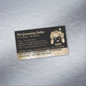 犬グルーミングサロン金ゴールドバススパ マグネット名刺 (インサイチュ)