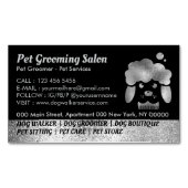 犬グルーミングサロン銀浴スパ マグネット名刺 (正面)