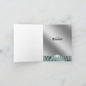 犬グルーミングサンキューカードゼブラティール（緑がかった色）ブロンド サンキューカード (内部)