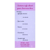 犬グルーミングサービスマーケティングプロモーションカード ラックカード (裏面)