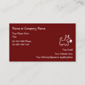 犬グルーミングサービス名刺 名刺 (裏面)