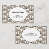 犬グルーミングジャックラッセルテリアブラウン紙 名刺 (正面/裏面)