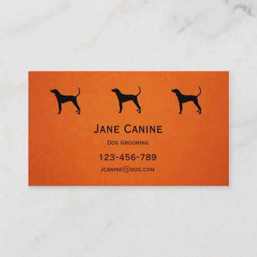 犬グルーミングスタイリッシュモダンプロフェッショナル 名刺 (正面)