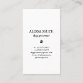 犬グルーミングスパおもしろい美学 名刺 (裏面)