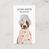 犬グルーミングスパおもしろい美学 名刺 (正面)
