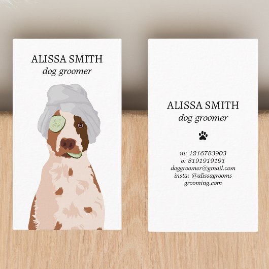 犬グルーミングスパおもしろい美学 名刺
