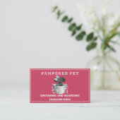 犬グルーミングスパアポイントメント名刺 予約カード (スタンド正面)