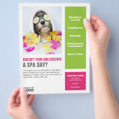 犬グルーミングスパポスター チラシ (手)