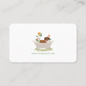 犬グルーミングダックスユンド犬の浴槽 名刺 (裏面)