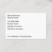 犬グルーミングトレンディークール名刺 名刺 (裏面)